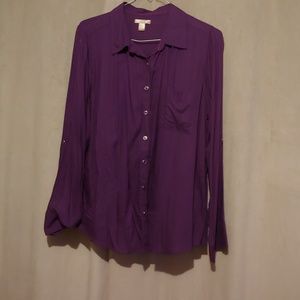 Purple button up shirt
